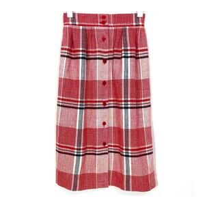 Vintage Rhodes Collections Red Plaid Skirt